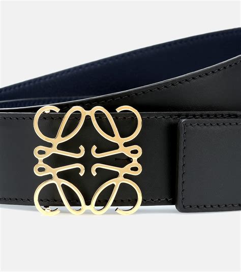 Anagram Leather Belt In Black Loewe Mytheresa