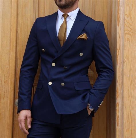 Blue Suits Double Breasted Navy Suit For Men Wedding Giorgenti Custom