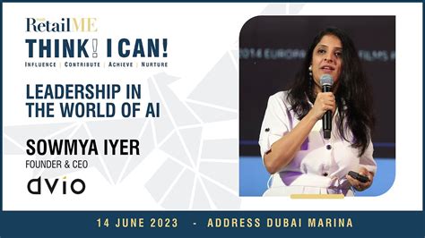 Leadership In The World Of Ai Sowmya Iyer Founder And Ceo Dvio