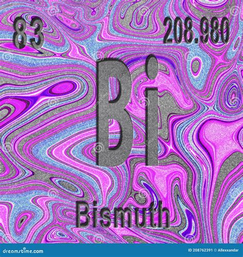 Bismuth Chemical Element Symbol On Green Background Stock Photo ...