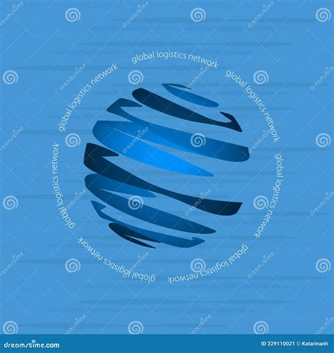 Rete Logistica Globale. Mappa Connessione Di Partnership Globale Per La