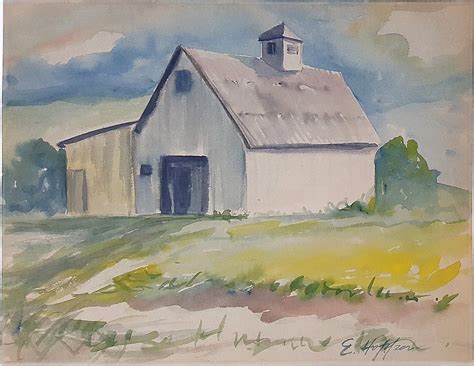 Edward HOPPER watercolor on paper signed painting