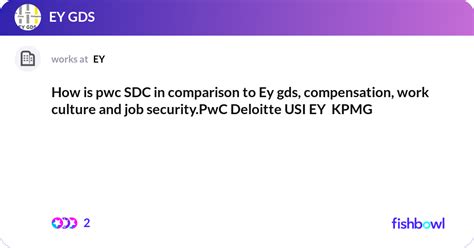 How Is Pwc Sdc In Comparison To Ey Gds Compensati Fishbowl