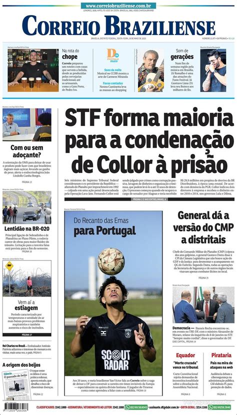 Capa Correio Braziliense Edi O S Bado De Outubro De