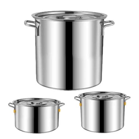 Stainless Steel Soup Pot Large Capacity Stock Pot With Lid Commercial