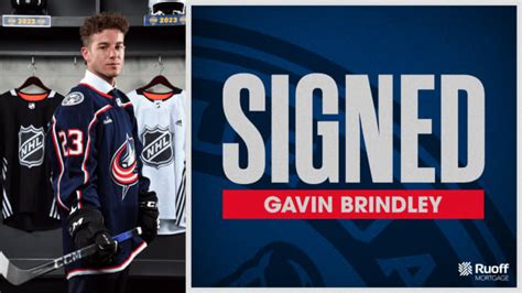 Gavin Brindley Signs Nhl Contract With Columbus Blue Jackets Maize