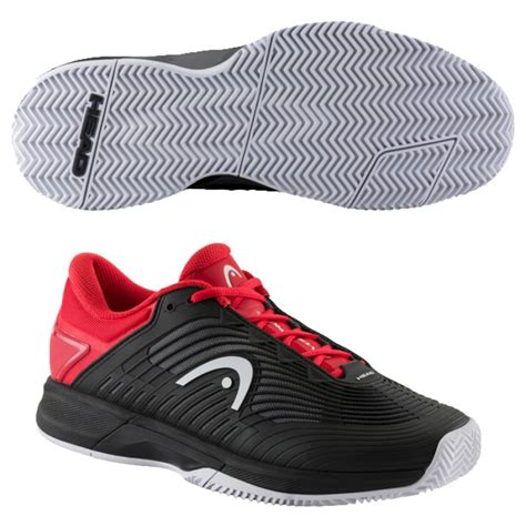 Head Padel Schoenen Revolt Pro Clay Zwart Rood Zona De Padel