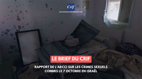 Le Brief Du Crif Rapport De L Arcci Sur Les Crimes Sexuels Commis Le