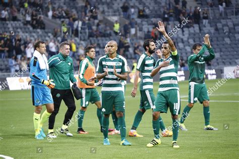 Panathinaikos Players Celebrate Winning Uefa Europa Editorial Stock ...