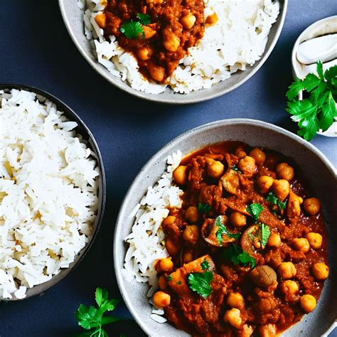 Veganes Auberginen Kichererbsen Curry