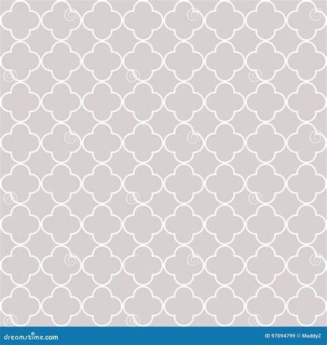 Quatrefoil Geometric Seamless Pattern Stock Vector Illustration Of