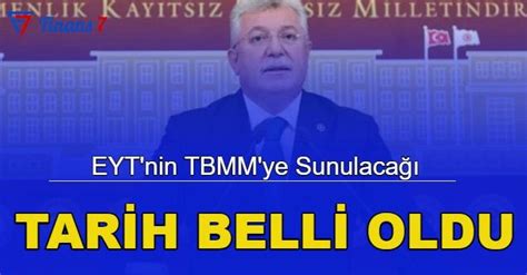 Son dakika EYT nin TBMM ye sunulacağı tarih belli oldu