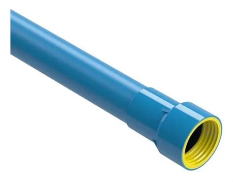 Cano 2 Pn 80 Azul Irrigação Tubo Pvc 50mm Engate Rosca 2032