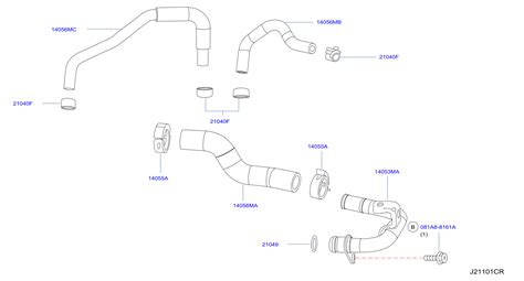 Nissan Rogue Pipe Water Tube Connector Engine Cvt Ta B