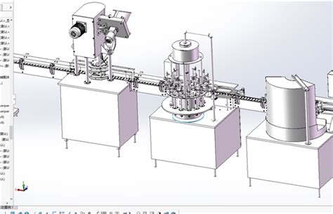 全自动化瓶装饮料生产线3d模型下载 三维模型 Solidworks模型 制造云 产品模型