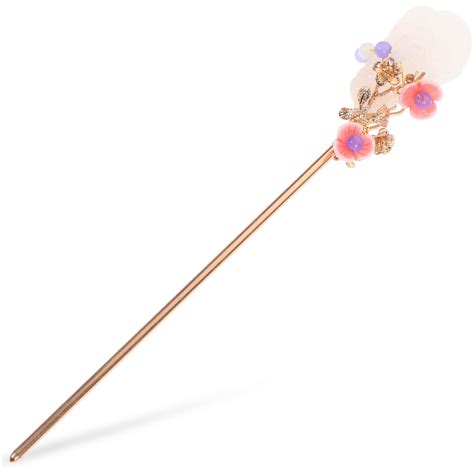 Homemaxs Vintage Alloy Jade Hair Stick Hair Chopstick Chinese Style