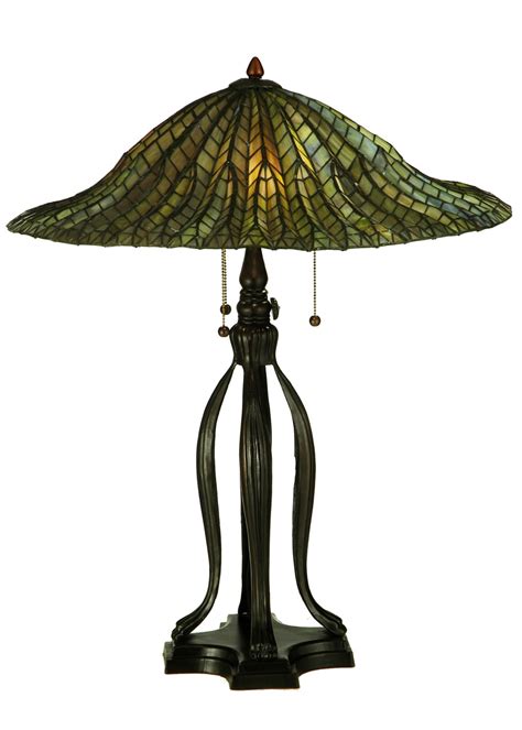 Meyda Lighting Tiffany Lotus Leaf Table Lamp 29385