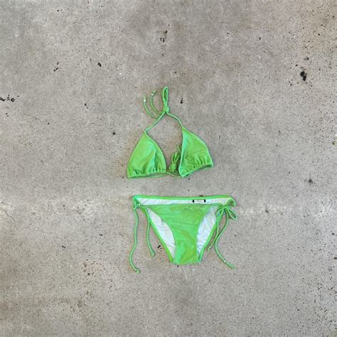 2000s Lime Green Bikini Set Gem