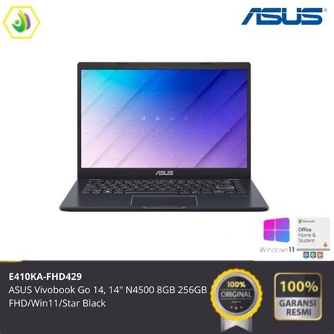 Jual Asus Vivobook E410ka Fhd429 N4500 Uma 8gb Ssd 256gb 14 Fhd Win11