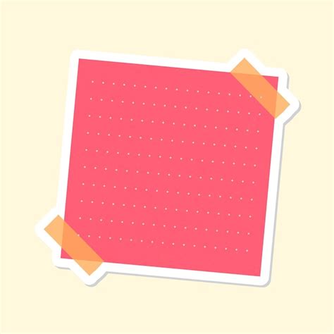 Free Vector Hot Pink Dotted Notepaper Journal Sticker Vector