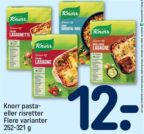 Knorr Pasta El Risretter Tilbud Hos Rema