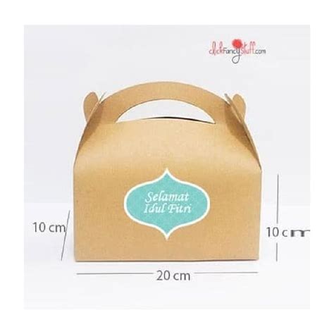 Jual Kraft Gable Box Snack Dus Kotak Kue Paper Bag Lebaran Idul Fitri