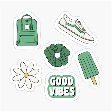 "Green Sticker Pack" Sticker for Sale by Jamie Maher | Homemade stickers, Green sticker, Etsy ...