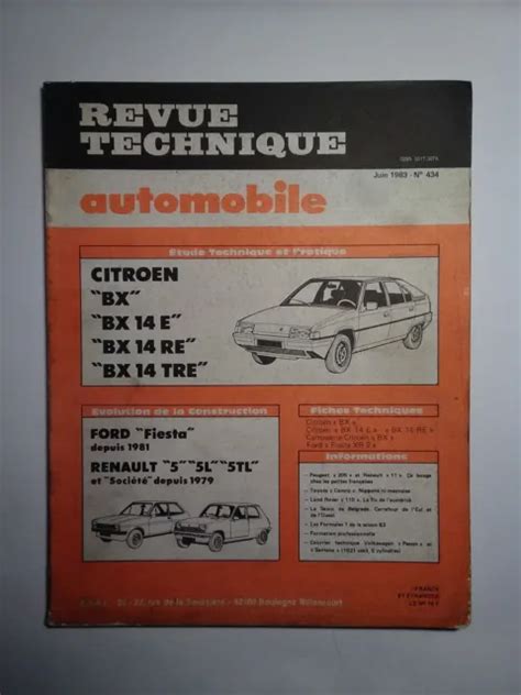 Rta Citroen Bx Revue Technique Automobile Eur Picclick Fr