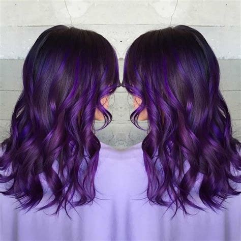 21 Bold And Trendy Dark Purple Hair Color Ideas Dyed Hair Da