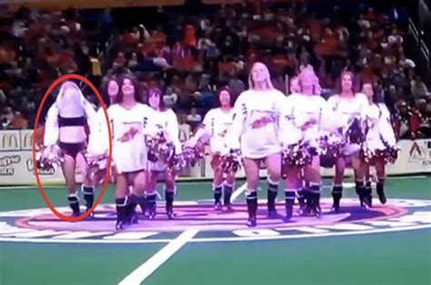 Cheerleader Left Red Faced After Wardrobe Malfunction Exposes Bra