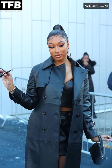Megan Thee Stallion Sexy Seen Flaunting Her Hot Boobs At The Coach Fashion Show In NYC AZNude
