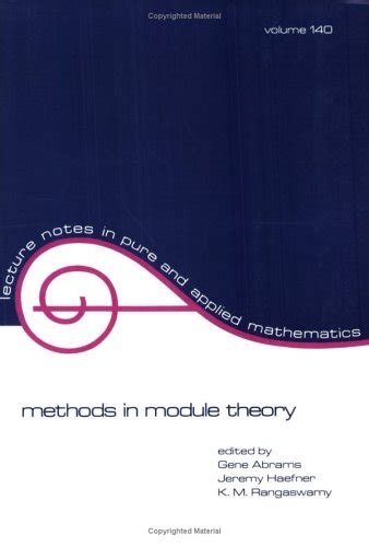 『methods In Module Theory』｜感想・レビュー 読書メーター