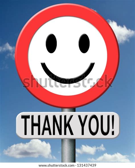 Thank You Thanks Expressing Gratitude Note On A Road Sign