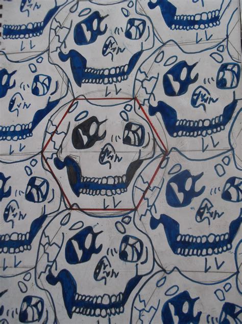 Hexagonal Based Skull Tessellation By A Little Dragon On Deviantart