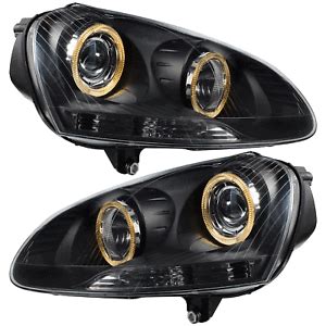 Scheinwerfer Set F R Vw Golf V Typ K Bj Angel Eyes Klar