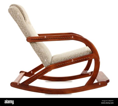 Modern rocking-chair isolated on white Stock Photo - Alamy