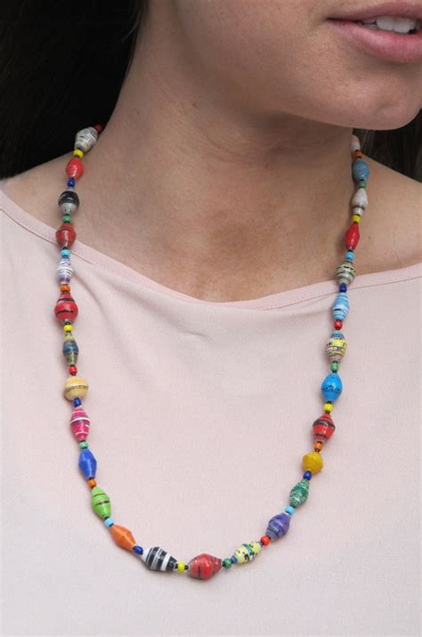 Awesome Womens Jewelry African Paper Beads Necklace By Juuwelry On Etsy