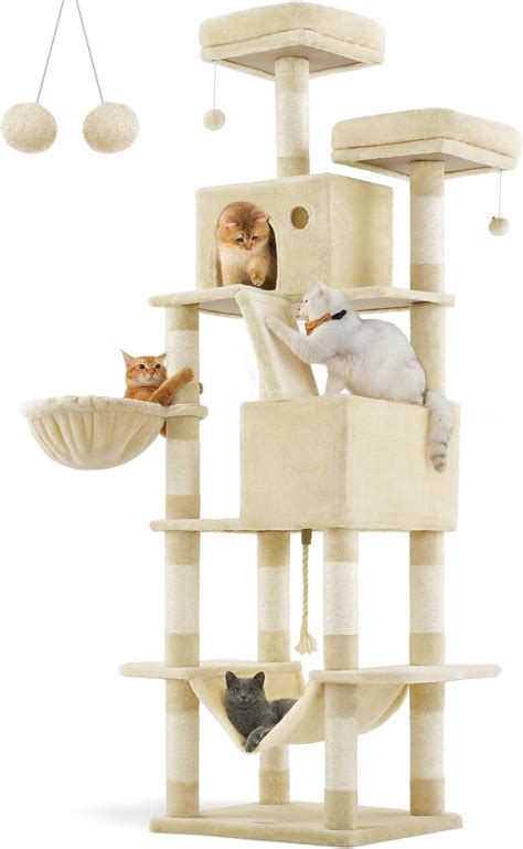 Feandrea Cat Tree 81 1 Inch Large Cat Tower With 13