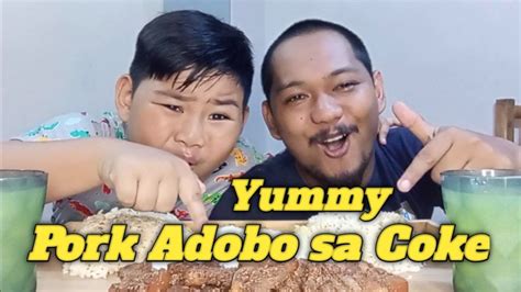 Yummy Pork Adobo Sa Coke Mukbang Philippines Mgakagutom Youtube