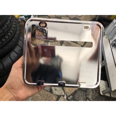 Moldura Suporte Placa Moto Anti Quebra Grande Parafusos Placa