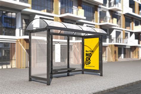 City Bus Shelter Mockup MasterBundles