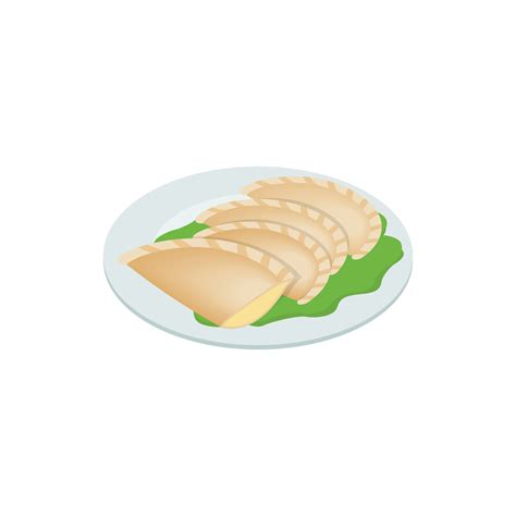 Empanada Icono De Pastel De Carne Estilo Isom Trico D