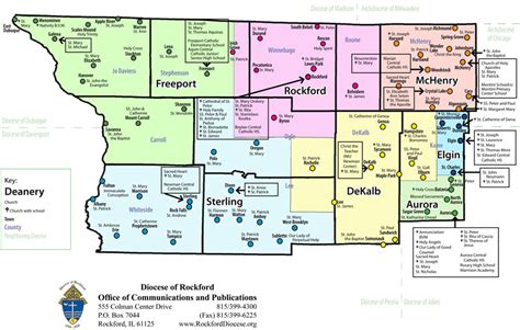 Map of the Rockford Diocese | Catholic Charities in the Diocese of Rockford