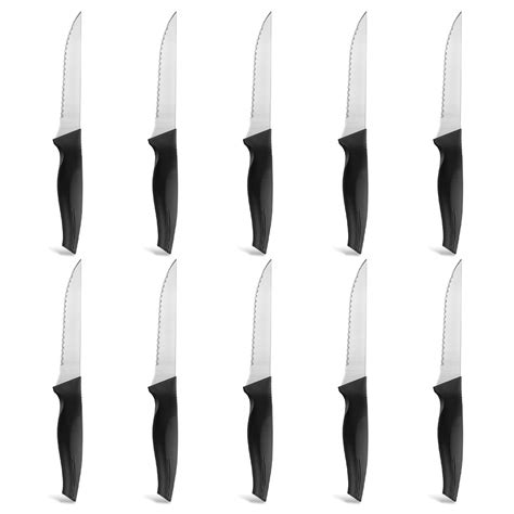 Bestdin Steak Knife Set, 10 Pieces Stainless Steel Serrated-Edge