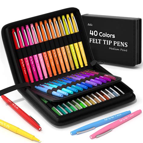 Buy Lelixfelt Tip Pens Colored Pens Medium Point Felt Pens Felt