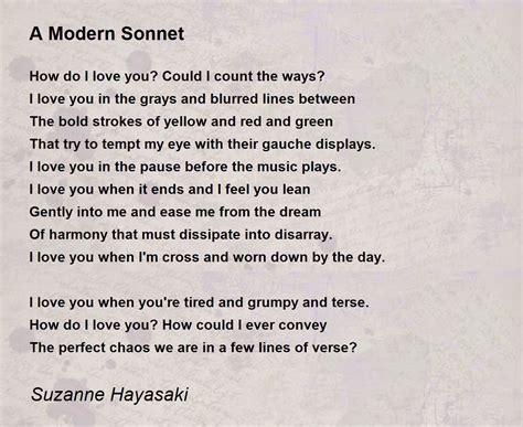 Modern Sonnet Examples