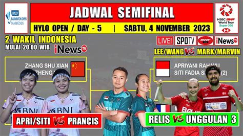 Jadwal Semifinal Hylo Open Hari Ini Live Inews Tv Apri Siti Vs