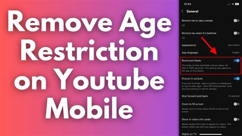 How To Remove Age Restriction On Youtube Mobile Youtube