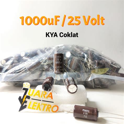 Jual Kapasitor Elco 1000uf 25v Elko 1000 Uf25 Volt Lxz Kya Shopee Indonesia