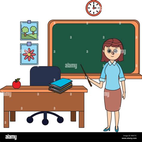 School Teacher Cartoon Stock Vector Image And Art Alamy